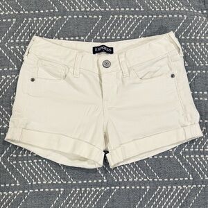 Express Women's Cream Jean Shorts